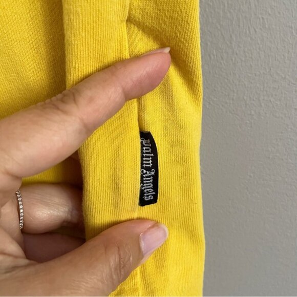 Palm Angels Yellow PXP Palm Patch T-shirt - Small, Authentic 🇮🇹 - Picture 8 of 16